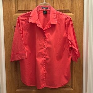 Ann Mali Studio - Line coral button up shirt with 3/4 sleeves